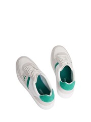 Calvin Klein White Leather Signature Logo Trainers - Image 3 of 4