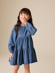 Denim Long Sleeve Dress (3-16yrs) - Image 1 of 8