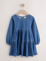 Denim Long Sleeve Dress (3-16yrs) - Image 5 of 8