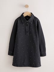 Black Denim Shirt Dress (3-16yrs) - Image 5 of 8