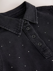 Black Denim Shirt Dress (3-16yrs) - Image 8 of 8