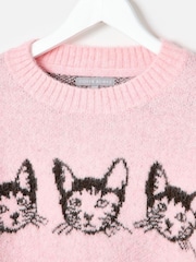 Oliver Bonas Mimi Cat Crew Neck Knitted Jumper - 7의 이미지 5