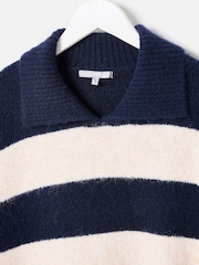 Oliver Bonas Striped Collared Knitted Jumper - Imagen 5 de 8