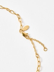 Oliver Bonas Gold Tone Talula Stainless Steel Waterproof  Heart Pendant Chain Necklace - Image 3 of 4