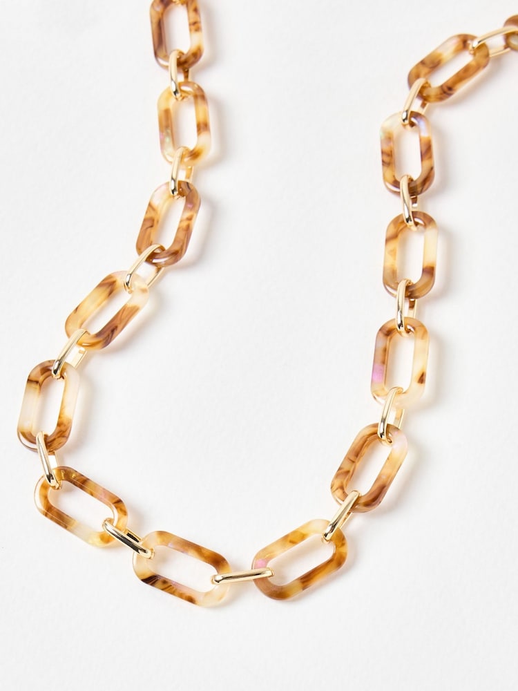 Oliver Bonas Brown Lexi Brown Shimmer Resin Glasses Chain - Image 2 of 4