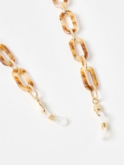 Oliver Bonas Brown Lexi Brown Shimmer Resin Glasses Chain - Image 3 of 4