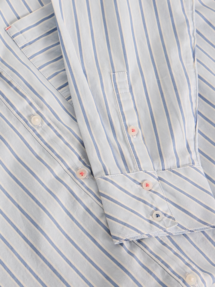 White Stuff Blue Sadie Poplin Boyfriend Shirt - Image 6 of 6