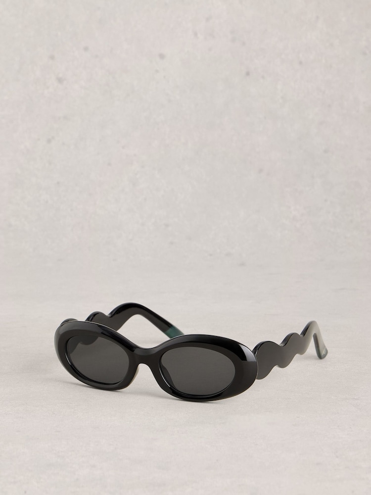 White Stuff Black Slim Sunglasses - Image 1 of 4