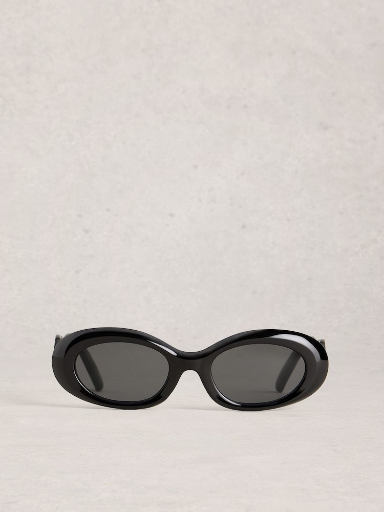 White Stuff Black Slim Sunglasses - Image 2 of 4