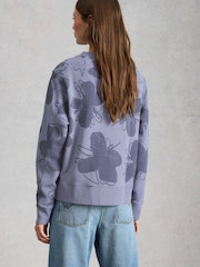 White Stuff Blue Daydreamer Printed Sweatshirt - Image 3 of 6