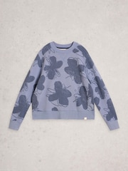 White Stuff Blue Daydreamer Printed Sweatshirt - Image 5 of 6