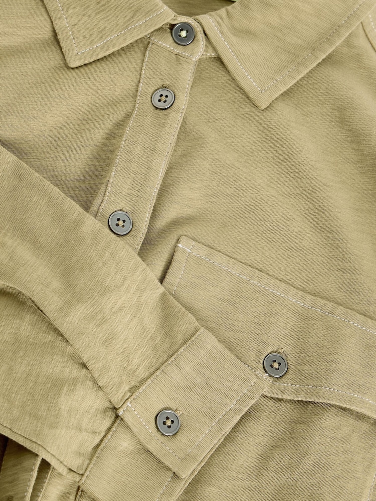 White Stuff Green Una Pocket Utility Shirt - Image 6 of 6 White Stuff Green Una Pocket Utility Shirt - Image 6 of 6