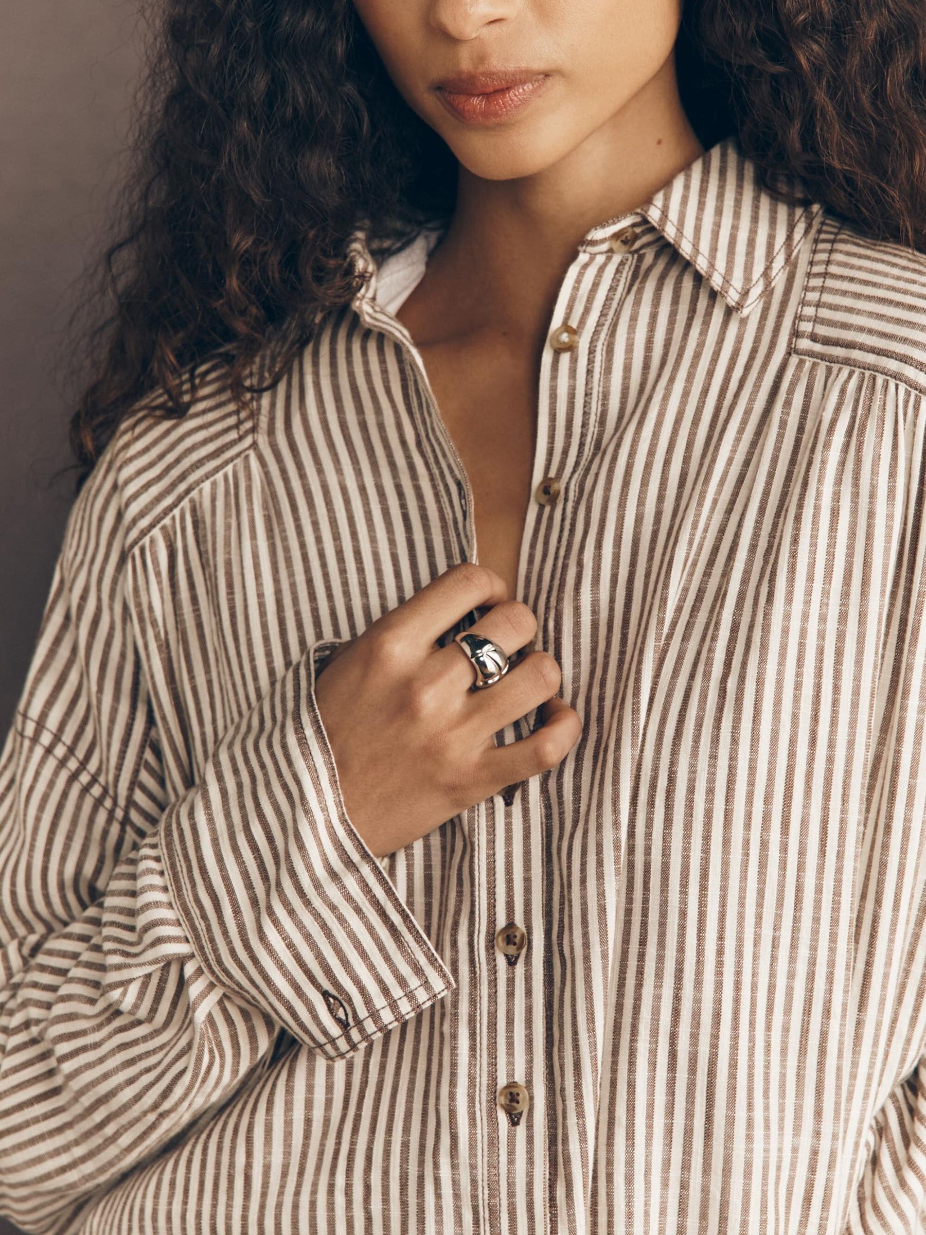 Buy Anthropologie Brown Pilcro Batwing Buttondown Shirt from Next USA