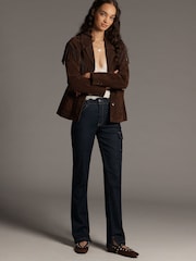 Anthropologie Pilcro Dylan Mid-Rise Puddle Straight Leg Blue Jeans - Image 2 of 5