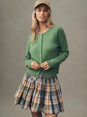 Yaşıl - Antropologiya The Juliet Cashmere Crew Boyunlu Kardigan - 4şəkildən 1 şəkil