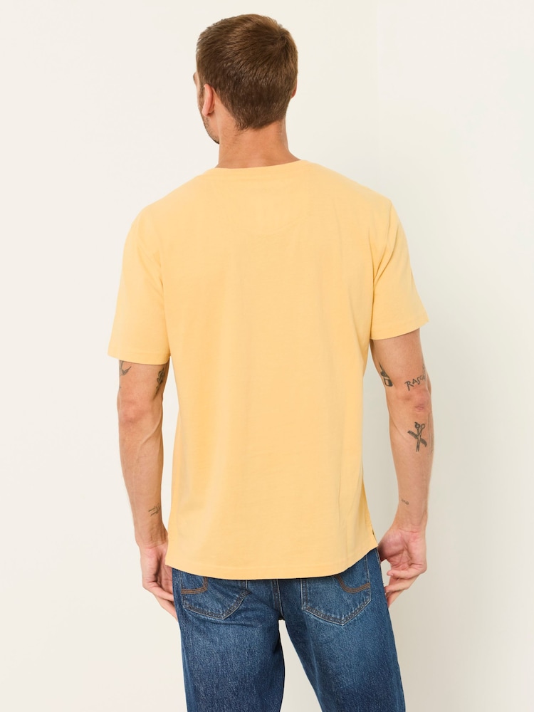 FatFace Yellow Lulworth T-Shirt - Image 2 of 6