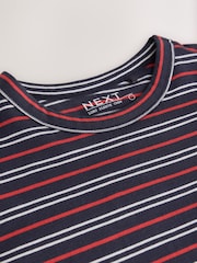 Navy/Red Stripe Long Sleeve Crew Neck T-Shirt - Image 2 of 3