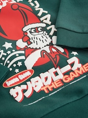 Green Santa Christmas Crew Neck Sweater (3-16yrs) - Image 4 of 4