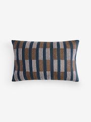 MADE.COM Blue Blake Woven Stripe Cushion - Image 4 of 5