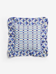 Eleanor Bowmer Blue Mega Frill Cushion - Image 4 of 5