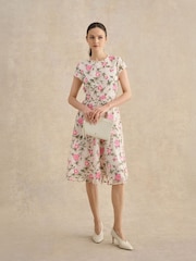 Hobbs Pink Petite Tia Embroidered Dress - Image 2 of 6
