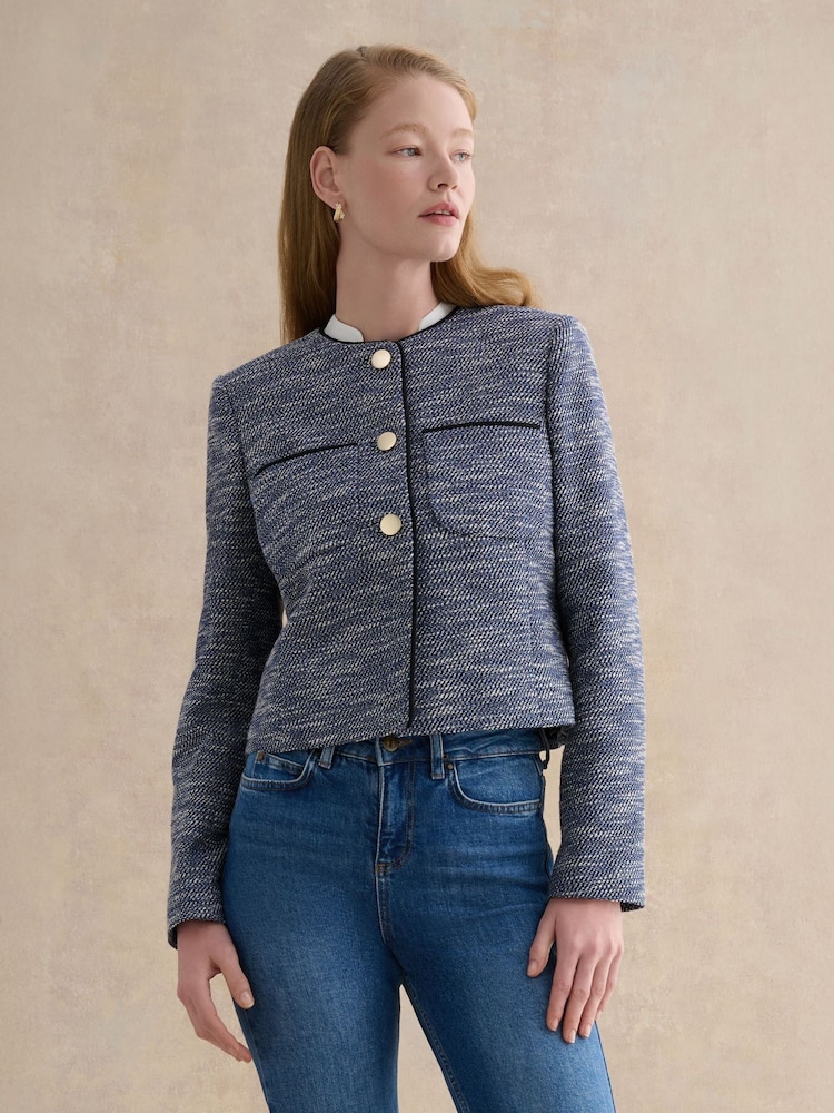 Hobbs Blue Aleena Jacket - Image 1 of 3 Hobbs Blue Aleena Jacket - Image 1 of 3