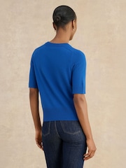 Hobbs Blue Leena Knitted Top - Image 2 of 5