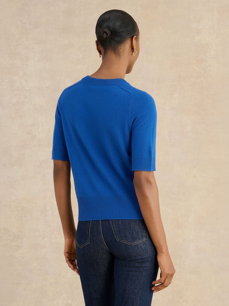 Hobbs Blue Leena Knitted Top - Image 2 of 5