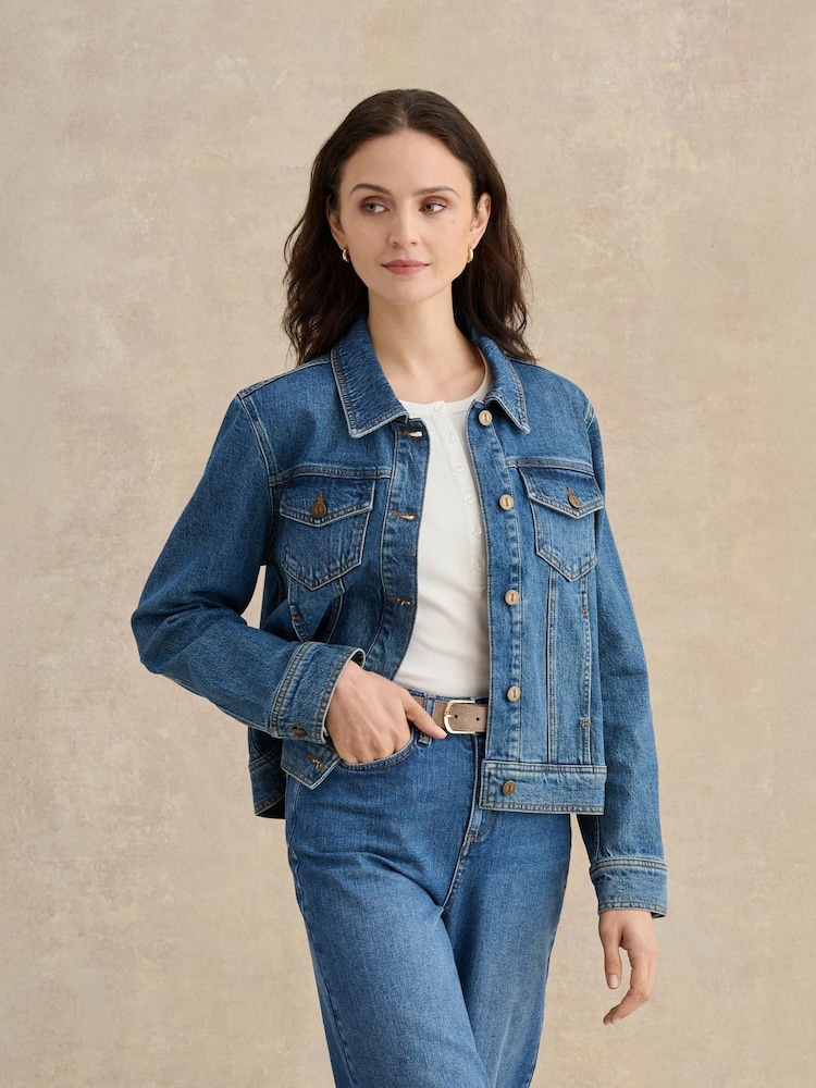 Hobbs Blue Vivienne Jacket - Image 1 of 5 Hobbs Blue Vivienne Jacket - Image 1 of 5