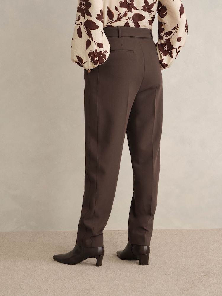 Hobbs Brown Trina Barrel Trousers - Image 2 of 4