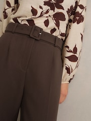 Hobbs Brown Trina Barrel Trousers - Image 3 of 4