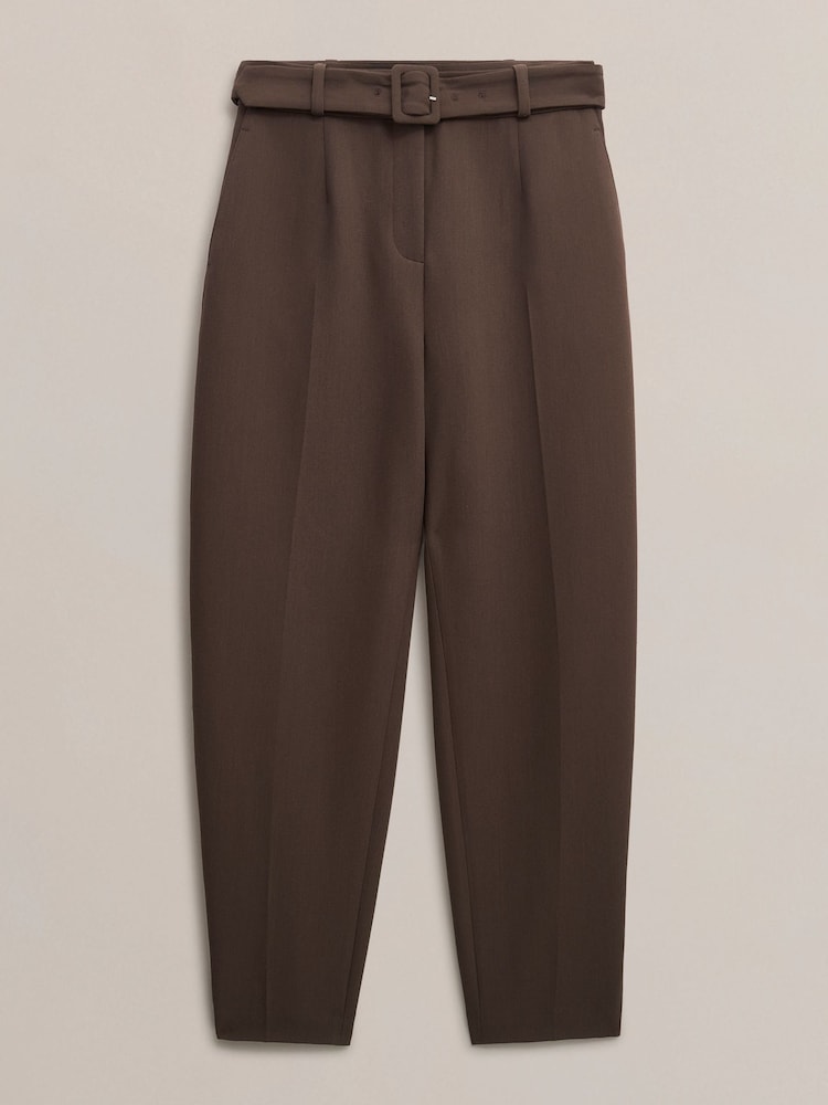 Hobbs Brown Trina Barrel Trousers - Image 4 of 4