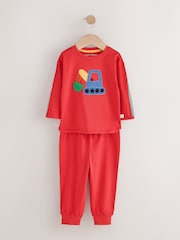 Blue/Orange All Over Transport Snuggle Pyjamas 3 Pack (9mths-10yrs) - Image 4 of 7