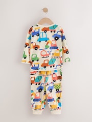 Blue/Orange All Over Transport Snuggle Pyjamas 3 Pack (9mths-10yrs) - Image 5 of 7