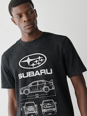 Black Subaru Relaxed Fit T-Shirt - Image 5 of 8