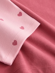 Pink Heart Short Sleeve T-Shirt and Cycle Shorts Set (3mths-7yrs) - Image 4 of 5