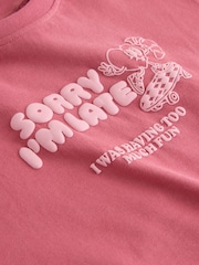 Pink Heart Short Sleeve T-Shirt and Cycle Shorts Set (3mths-7yrs) - Image 5 of 5