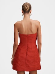 Nabrana mini obleka brez naramnic Forever New Sasha vsebuje lan - Slika 2 iz 5