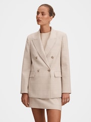 Forever New Natural Lottie Double Breasted Blazer - Image 1 of 5