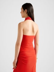 Forever New Red Gianna Wrap Halter Neck Dress - Image 2 of 5