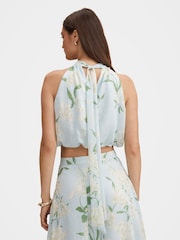 Forever New Maisie Halter Neck Tie Up Top Contains Linen - Εικόνα 2 του 5