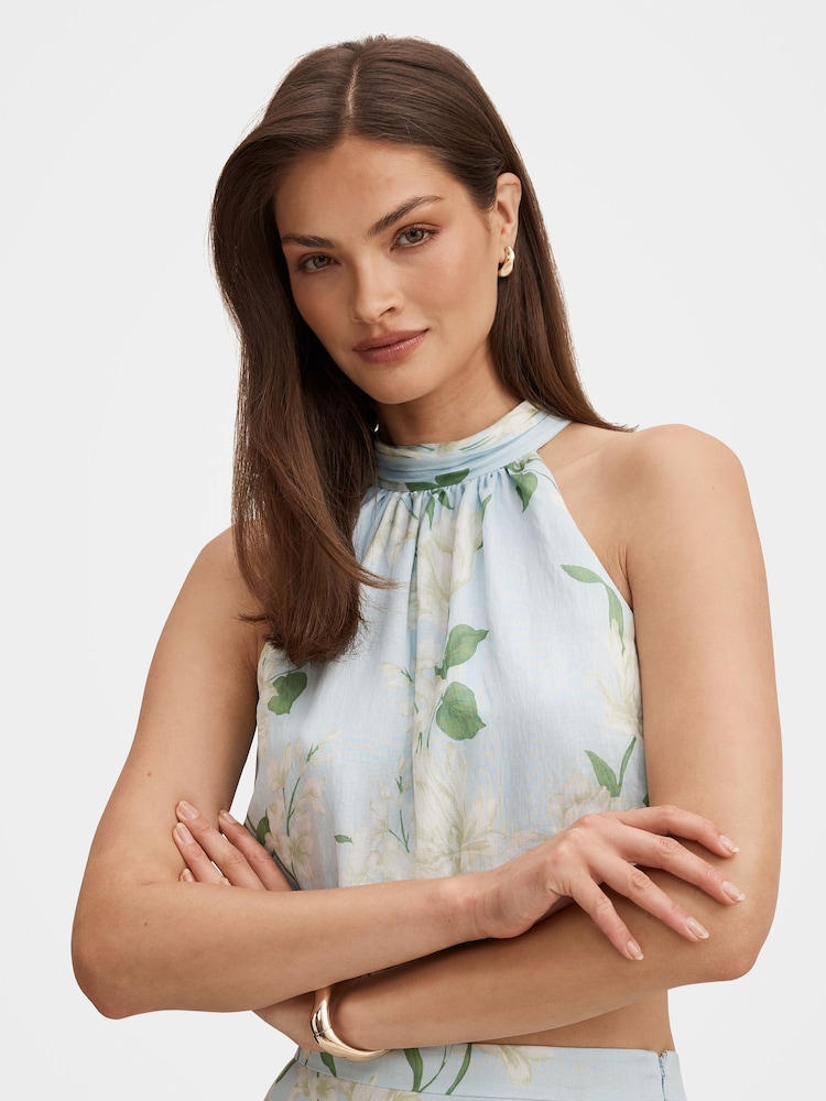 Forever New Maisie Halter Neck Tie Up Top Contains Linen - Εικόνα 5 του 5 Forever New Maisie Halter Neck Tie Up Top Contains Linen - Εικόνα 5 του 5