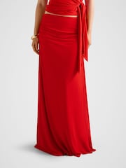 Forever New Red Mimi Flute Maxi Skirt - Image 1 of 6