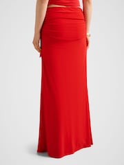 Forever New Red Mimi Flute Maxi Skirt - Image 3 of 6