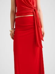 Forever New Red Mimi Flute Maxi Skirt - Image 4 of 6