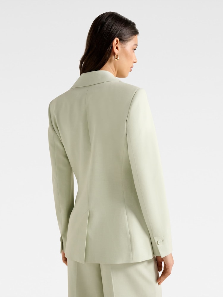 Forever New Green Veda Nipped Waist Blazer - Image 2 of 5