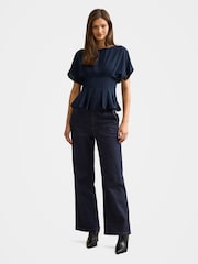 Forever New Blue Wren Pleated Detail Top - Image 5 of 5