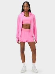 Sweaty Betty Pink Textured Train Zip Up Gym Jacket - Image 1 of 7