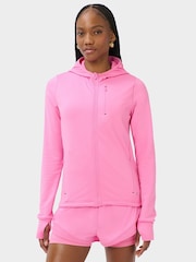 Sweaty Betty Pink Textured Train Zip Up Gym Jacket - Image 3 of 7