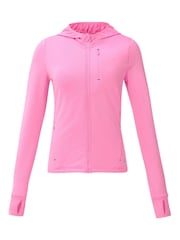 Sweaty Betty Pink Textured Train Zip Up Gym Jacket - Image 7 of 7